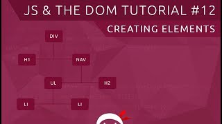 JavaScript DOM Tutorial 12  Creating Elements [upl. by Sirrep415]