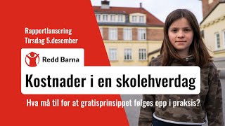 Kostnader i en skolehverdag – rapportlansering 05122023 [upl. by Ecitnerp]