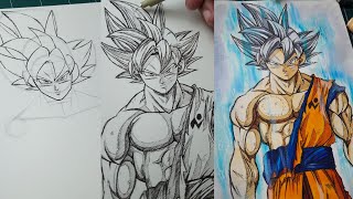 How to draw Goku MUI Moro Arc step by step full guide [upl. by Suirrad]