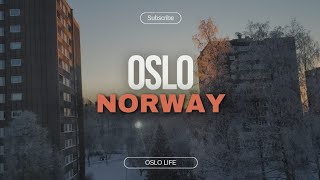 Norway Life  Norway 4k city Oslo Norway  Oslo snowfall  Oslo life  Oslo night life Norway Tour [upl. by Ahsratal]