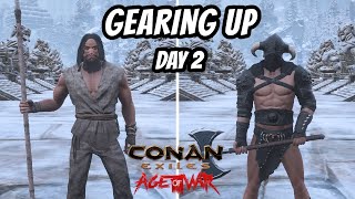 DAY 2 on a PvP Server  Conan Exiles [upl. by Holds392]