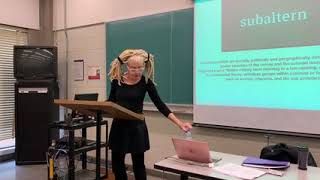 Spivak Can the Subaltern Speak Lecture Shannon Bell [upl. by Misak]