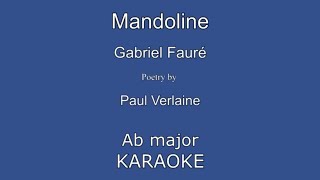 Mandoline Fauré Ab Major KARAOKE [upl. by Kinchen]