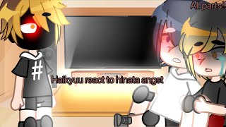 Haikyuu react to hinata angst All parts Hinata Angst [upl. by Olinde26]