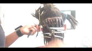 How to Interlock Locs the Right Way No Damage quot2 Point Rotation Thick Locs [upl. by Eetse]