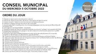 Conseil municipal du 5 octobre 2022 [upl. by Taima]