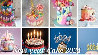 New Year cake Design 2024New Year Cake Decorating Ideaslatest Happy New Year cake 2024 [upl. by Esaertal]