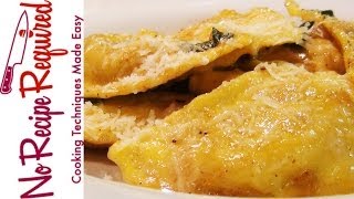 Mushroom Ravioli with Brown Butter Sauce  Pasta Recipes by NoRecipeRequired [upl. by Kuo326]