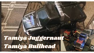 Tamiya Bullhead Clodbuster Juggernaut 2 RC Monster Trucks Feb042024 [upl. by Lander]