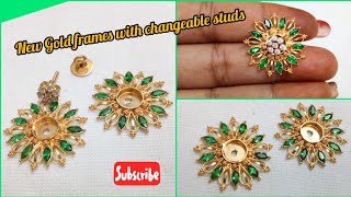 new gold frames designs with weight and price  latest gold changeable earrings designs [upl. by Innep447]