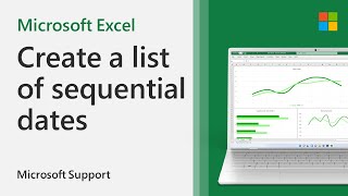 How to create a list of sequential dates in Excel  Microsoft [upl. by Olotrab]