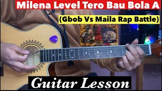 Milena Level Tero Bau Bola A  Gbob  Guitar Lesson  Original Plucking [upl. by Tallula984]