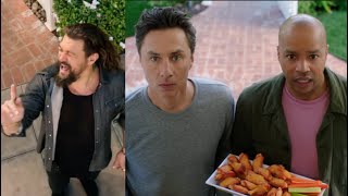 TMobile Super Bowl Commercial 2024 Zach Braff Donald Faison Jason Momoa Jennifer Beals Ad Review [upl. by Nomis]