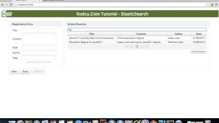 Java Web ApplicationsJSF 22 and ElasticSearch [upl. by Elyod]