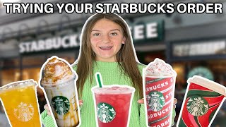 VLOGMAS DAY 14  TRYING YOUR STARBUCKS ORDER WITH SPECIAL GUEST [upl. by Oflodor]