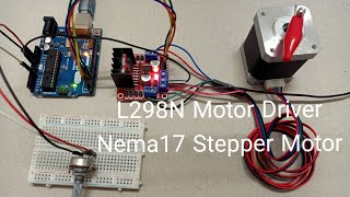 How to control Nema17 stepper motor with L298n motor driver [upl. by Yevette]