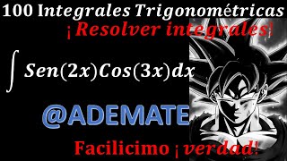 Integral Trigonométrica ejemplo 14 integral de Sen2xCos3xdx [upl. by Itin]