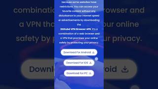 XNXubd VPN Browser APK Mod Latest Version Español Descargar para Android amp IOS [upl. by Hickie759]