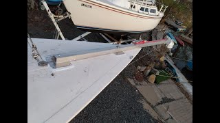 Installing a homemade bowsprit [upl. by Intosh985]