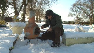 Cooking on a Chimenea after a UK Snow Storm [upl. by Luann601]