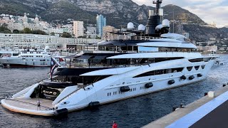 THE ARRIVAL OF AHPO YACHT FOR MONACO YACHT SHOW 2022LÜRSSEN 1151m 300M SUPERYACHT archiesvlogmc [upl. by Silbahc]