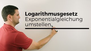 Logarithmusgesetze Exponentialgleichung mit e hoch x umstellen  Mathe by Daniel Jung [upl. by Schluter]