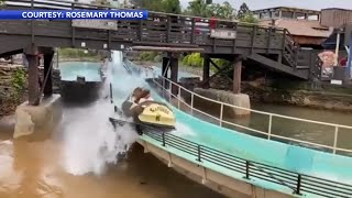 Video shows moments before Six Flags log flume accident [upl. by Spiegelman]