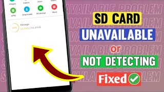 How to Fix SD Card not detecting by Phone without PC  SD Card Unavailable Problem Solved 🔥 [upl. by Yllak591]