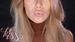 ASMR 💋 CLOSEUP KISSES amp POSITIVE AFFIRMATION 💋 Breathy Mouth Sounds 💋 Ear Blow [upl. by Nepsa]