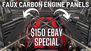 150 EBAY SPECIAL C8 ENGINE PANEL COVER  OPEN BOX  INSTALL  REVIEW  WORTH YOUR TIME [upl. by Kriss102]