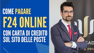 Come pagare F24 online con carta di credito tramite Posteit Video Tutorial [upl. by Ennasus]