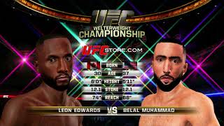 Leon Edwards vs Belal Muhammad 2 Fight Sim [upl. by Zenas]