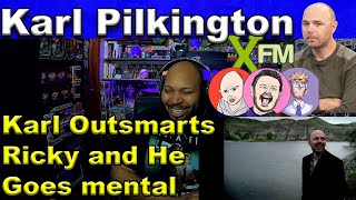 Karl Pilkington outsmarts Ricky Gervais and goes mental Reaction [upl. by Aseena259]