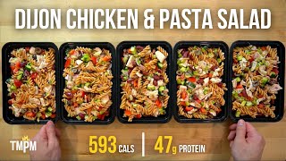 This High Protein Meal Prep Doesnt Need to be Reheated  Dijon Chicken amp Pasta Salad [upl. by Roxy]