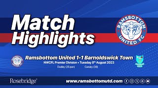 MATCH HIGHLIGHTS  RAMSBOTTOM UNITED 11 BARNOLDSWICK TOWN [upl. by Llirret597]