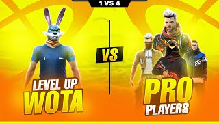 Overpower Wota 🔥 vs Pro Players  Free Fire 1 Vs 4 Insane Clash Squad Gameplay  Garena Free fire [upl. by Thomasin]