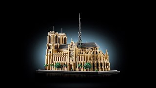 LEGO Architecture NotreDame van Parijs  21061  360° [upl. by Quintina]