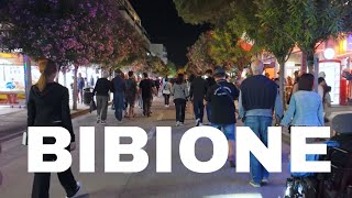 Bibione Italy Evening Walking Tour 4K UHD [upl. by Nwahsuq]