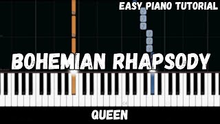 Queen  Bohemian Rhapsody Easy Piano Tutorial [upl. by Nira]