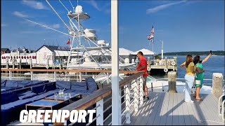 Greenport Long Island North Fork  Claudios marina restaurant  Ferry to Shelter Island NY [upl. by Nrev]