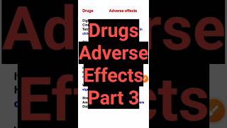 Drugs and adverse effects pharmacology  pharmacology adverseeffect [upl. by Nawotna416]