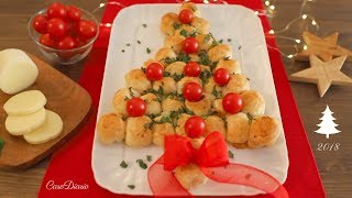 🎄 ALBERO DI PASTA SFOGLIA  antipasto per Natale e Capodanno  ricetta facile e veloce [upl. by Sessilu762]