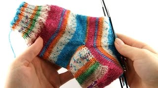 How to Knit Socks 5 Gusset [upl. by Heshum706]