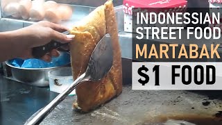 AWESOME Indonessian street food 1 Indonesian Martabak [upl. by Andryc]