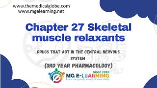 Skeletal Muscle Relaxants Chapter 27 Drugs That Act In The Central Nervous System Pharmacology [upl. by Fortier]