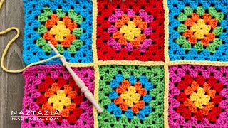 How to Connect Granny Squares with Flat Slip Stitch Crochet Method [upl. by Hpsoj]