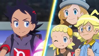 Pokemon Battle Goh Vs Serena Clemont Bonnie Kalos Friends [upl. by Per]