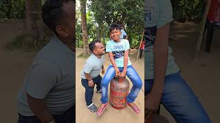 Padne ke gas cylinder bharane ki competition new version💥😜🤣😱😎shorts shortvideo comedy funny [upl. by Norre]