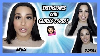 COMO COLOCAR EXTENSIONES DE CLIPS EN CABELLO CORTO Bellami Bellissima 220g [upl. by Nnylylloh]