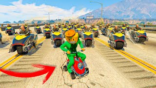 1 MOTO PEQUEÑA vs 100000 MOTOS DEL FUTURO  GTA 5 ONLINE [upl. by Atinas]